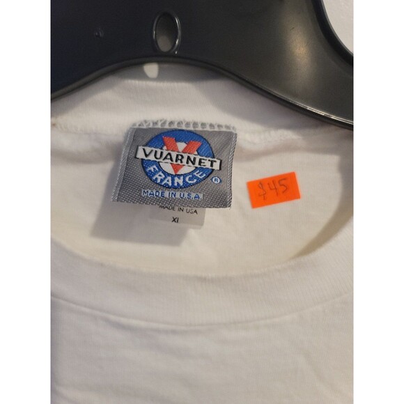 Vintage 90s Vuarnet France T Shirt Adult XLarge White USA Made Mens - Picture 9 of 10